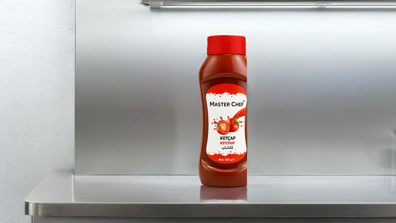 MasterChef Ketçap 600 g temiz profesyonel mutfak tezgahında